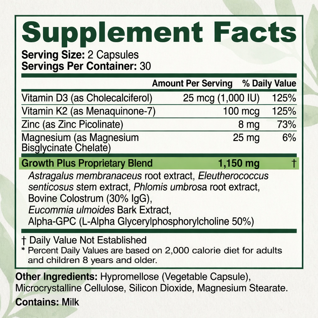 Clarive Growth Plus For Kids & Teens