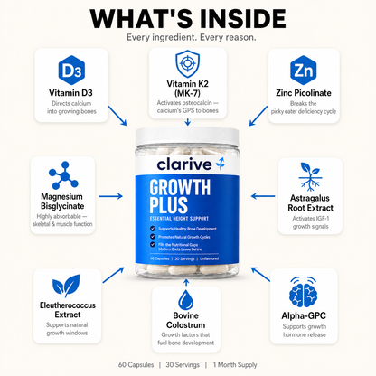 Clarive Growth Plus For Kids & Teens