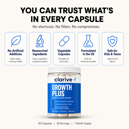 Clarive Growth Plus For Kids & Teens