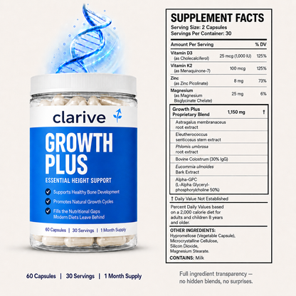 Clarive Growth Plus For Kids & Teens